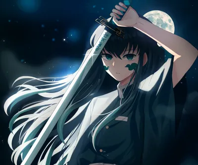 Misty Muichiro Wallpaper Space Wallpaper 4K 5147x4289 Muichiro, Tokito, From, Demon, Slayer, Kimetsu, No, Yaiba, Depicted, Detailed, Ultra, White, Gray, Square, 4k
