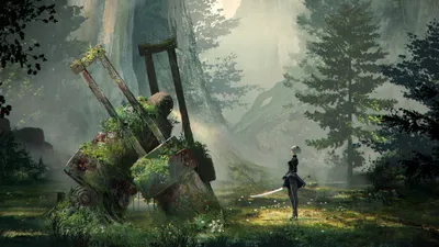 Yorha Type Nier Automata Technology Wallpaper 4K 3547x1993 Hd, Desktop, Wallpaper, Featuring, Yorha, No.2, Type, B., Nier, Automata, Standing, Katana, Gray, Ultrawide, QHD