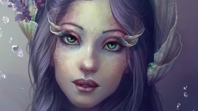 Fantasy Themed Close Woman Ethereal Fantasy Wallpaper 4K 1920x1080 Fantasy-themed, Hd, Pc, Desktop, Wallpaper, Featuring, A, Close-up, Woman, Ethereal, Makeup, Sea-inspired, Gray, Ultrawide, Full HD