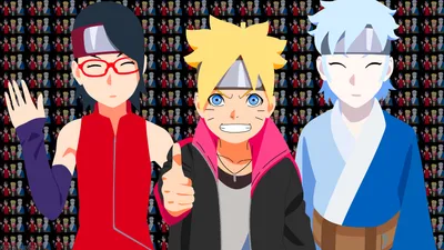 Minimalist Anime Boruto Uzumaki Minimal Wallpaper 4K 8500x4786 Minimalist, 8k, Ultra, Hd, Anime, Pc, Wallpaper, Boruto, Uzumaki, Giving, Thumbs-up, Flanked, Red, Brown, Yellow, Ultrawide, 4k