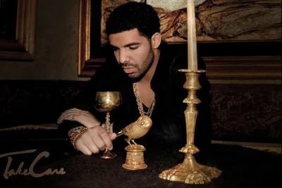 Definition Drake Seated Elegantly Nature Wallpaper 4K 1440x960 A, High-definition, Desktop, Wallpaper, Featuring, Drake, Seated, Elegantly, Golden, Goblet, Decorative, Candle, Black, Gray, Landscape