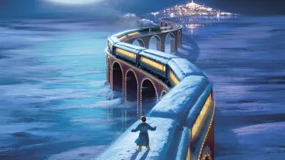 Calm Movie Wallpaper World Wallpaper 4K 1920x1080 Hd, Pc, Desktop, Wallpaper, Featuring, A, Scene, From, Movie, Polar, Express, Showing, Pink, Gray, White, Ultrawide, Full HD