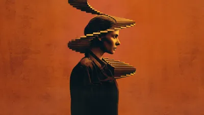 Silo Side Profile Portrait Abstract Wallpaper 4K 3840x2160 Silo, 4k, Ultra, Hd, Pc, Desktop, Wallpaper, Side-profile, Portrait, Fragmented, Into, Ascending, Red, Brown, Ultrawide