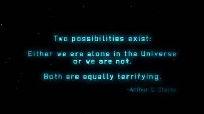 Glowing Blue Quote Arthur Clarke Space Wallpaper 4K 1920x1080 Hd, Pc, Desktop, Wallpaper, Featuring, A, Glowing, Blue, Quote, Arthur, Clarke, Black, Brown, Ultrawide, Full HD