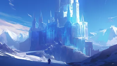 Sprawling Fantasy Castle Emerges Snowy Nature Wallpaper 4K 2912x1632 A, Sprawling, Fantasy, Castle, Emerges, From, Snowy, Landscape, Crystal-like, Towers, Glistening, Under, Brown, Red, Pink, Ultrawide, QHD