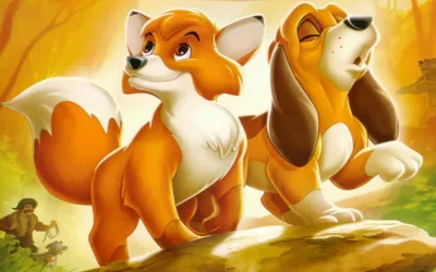Moody Characters Wallpaper Nature Wallpaper 4K 1920x1200 Hd, Pc, Desktop, Wallpaper, Featuring, Characters, Tod, And, Copper, Movie, Fox, Hound, White, Ultrawide, Full HD