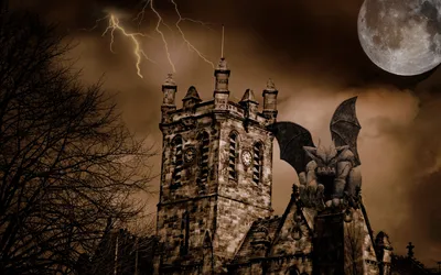 Dark Dark Wallpaper Space Wallpaper 4K 1920x1200 Hd, Pc, Desktop, Wallpaper, Featuring, A, Dark, Castle, Under, Full, Moon, Lightning, Brown, Ultrawide, Full HD