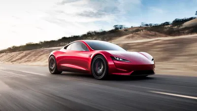 Serene Red Wallpaper Cars Wallpaper 4K 1920x1080 Red, Tesla, Roadster, Sports, Car, By, Motors, Speeding, Along, Coastal, Highway;, Desktop, White, Ultrawide, Full HD