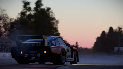 Racing Dusk Video Game Cars Wallpaper 4K 3840x2160 Rear, View, Of, A, Porsche, 935, Racing, At, Dusk, Video, Game, Project, White, Ultrawide, 4k