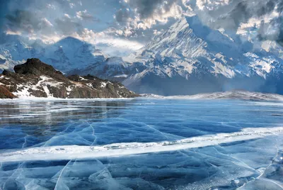 Calm Winter Wallpaper Nature Wallpaper 4K 1920x1285 Hd, Desktop, Wallpaper, Showcasing, A, Winter, Mountain, Landscape, Frozen, Lake, Clear, *ice, Pink, Gray, Full HD