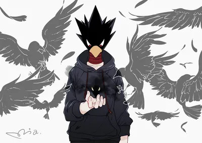 Fumikage Tokoyami Hero Black/Dark Wallpaper 4K 1980x1400 Hd, Desktop, Wallpaper, Featuring, Fumikage, Tokoyami, From, My, Hero, Academia, Depicted, Holding, White, Landscape, Full HD