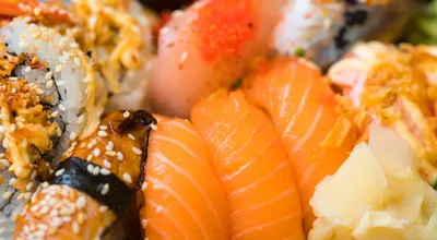 Seafood Fish Food Sushi Animals Wallpaper 4K 4000x2200 Seafood, Fish, Food, Sushi, Hd, Desktop, Wallpaper, Orange, Purple, Ultrawide, 4k