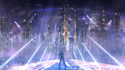 Golden Futuristic Wallpaper World Wallpaper 4K 4800x2700 Futuristic, Sci, Fi, City, Desktop, White, Gray, Ultrawide, 4k