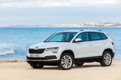 Dark White Wallpaper Nature Wallpaper 4K 2500x1667 White, Skoda, Karoq, Suv, On, A, Sandy, Beach, Blue, Sea, Horizon, Desktop, Landscape, Full HD