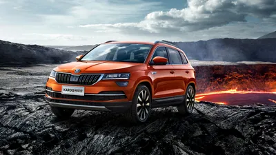 Golden Orange Wallpaper Nature Wallpaper 4K 3200x1800 Orange, Skoda, Karoq, Suv, On, Rugged, Volcanic, Rock, Glowing, Lava, Dramatic, Clouds, White, Ultrawide, QHD