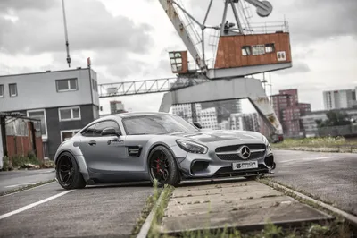 Silver Amg Supercar Industrial Dock Cars Wallpaper 4K 2500x1667 Silver, Mercedes-amg, Gt, Supercar, Parked, On, An, Industrial, Dock, Dramatic, Low-angle, Shot, White, Landscape, Full HD