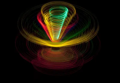 Abstract Neon Funnel Concentric Abstract Wallpaper 4K 3000x2083 Abstract, Neon, Funnel, Of, Concentric, Light, Rings, In, Red, Yellow, Green, Cyan, Orange, Landscape, QHD