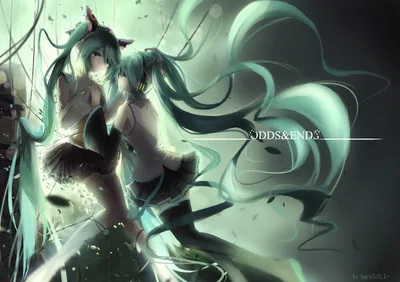 Serene Anime Wallpaper Abstract Wallpaper 4K 2678x1890 Hd, Pc, Desktop, Wallpaper, Featuring, Anime-style, Hatsune, Miku, Characters, Vocaloid, Flowing, Teal, White, Gray, Landscape, QHD