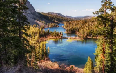 Radiant Serene Wallpaper Nature Wallpaper 4K 2560x1600 A, Serene, Lake, Surrounded, By, Lush, Forests, And, Mountains, Captured, Vibrant, Colors, White, Ultrawide, QHD