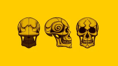 Dark Skull Black-dark Black/Dark Wallpaper 4K 1920x1080 Dark, Skull, Hd, Desktop, Wallpaper, Background, Image, Yellow, Purple, Ultrawide, Full HD