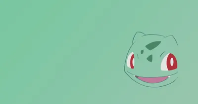 Bright Minimalist Wallpaper Minimal Wallpaper 4K 4096x2160 Minimalist, Green, Anime-style, Bulbasaur, Pokémon, Head, Smiling, On, Pok, Mon, Soft, Teal, Gray, Ultrawide, 4k