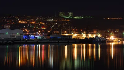 Vibrant Cityscape Night Colorful World Wallpaper 4K 3840x2160 A, Vibrant, Cityscape, At, Night, With, Colorful, Lights, Reflecting, Calm, Water, Captured, Brown, Gray, Black, Ultrawide, 4k
