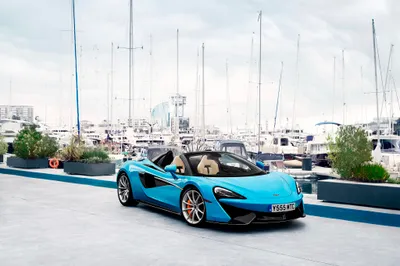 Golden Blue Wallpaper Cars Wallpaper 4K 4096x2730 Blue, Mclaren, 570s, Supercar, Parked, On, A, Harbor, Promenade, Yachts, Behind, Sleek, White, Ultrawide, 4k