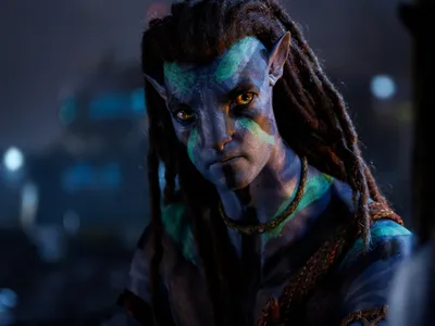 Crisp Character Wallpaper Black/Dark Wallpaper 4K 2560x1920 Hd, Pc, Desktop, Wallpaper, Of, A, Character, From, Movie, Avatar, Way, Water, Gray, Landscape, QHD