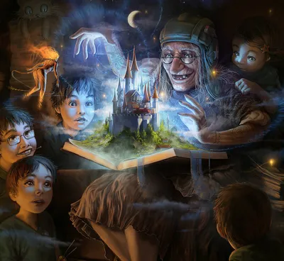 Moody Vivid Wallpaper Fantasy Wallpaper 4K 1350x1243 A, Vivid, Fantasy, Scene, Unfolds, From, An, Open, Book, Featuring, Glowing, Castle, Gray, Brown, Square