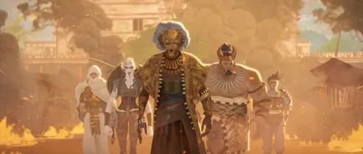 Vivid Characters Wallpaper Abstract Wallpaper 4K 2545x1080 Hd, Pc, Desktop, Wallpaper, Featuring, Characters, From, The, Show, Eyes, Wakanda, Dynamic, Orange, Purple, Ultrawide, Full HD