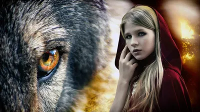 Radiant Fantasy Wallpaper Fantasy Wallpaper 4K 1920x1080 A, Fantasy-themed, Desktop, Wallpaper, Featuring, Blonde, Girl, Red, Hood, Gazing, Thoughtfully, Alongside, Gray, White, Ultrawide, Full HD