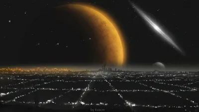 City Planet Sci Landscape Space Wallpaper 4K 1920x1080 City, Planet, Sci, Fi, Landscape, Desktop, Brown, Orange, Ultrawide, Full HD