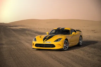 Radiant Yellow Wallpaper Cars Wallpaper 4K 2048x1367 Yellow, Dodge, Viper, Gts, Supercar, Sports, Car, Vehicle, Parked, Sandy, Desert, Track, Gray, Landscape, Full HD