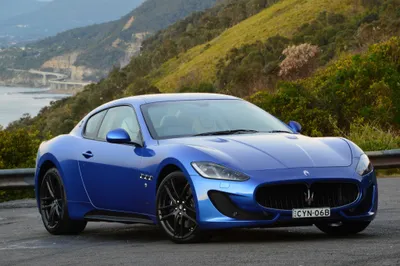Misty Blue Wallpaper Cars Wallpaper 4K 4096x2733 Blue, Maserati, Granturismo, Supercar, Parked, On, A, Coastal, Road, High-detail, Car, Vehicle, Gray, Landscape, 4k
