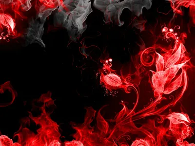 Moody Abstract Wallpaper Black/Dark Wallpaper 4K 1600x1200 Abstract, Red, Smoke, And, Floral, Swirls, On, Black, Desktop, Brown, Landscape