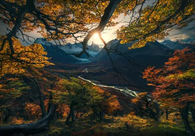 Autumn Landscape River Flowing Forest Nature Wallpaper 4K 2048x1438 Hd, Wallpaper, Featuring, A, Stunning, Autumn, Landscape, With, River, Flowing, Through, Forest, White, Full HD
