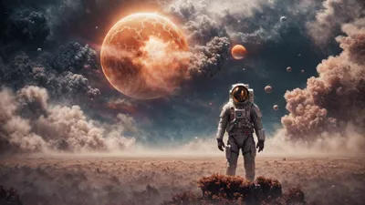 Astronaut Alien Planet Space Wallpaper 4K 2560x1440 Astronaut, On, An, Alien, Planet, Gray, Ultrawide, QHD