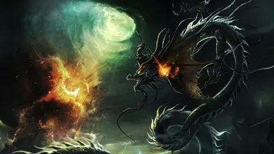 Fantasy Fierce Dragon Unleashing Swirling Fantasy Wallpaper 4K 1920x1080 Hd, Fantasy, Pc, Desktop, Wallpaper, Featuring, A, Fierce, Dragon, Unleashing, Swirling, Green, Brown, Gray, Pink, Ultrawide, Full HD
