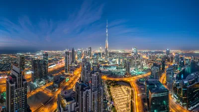 Light Night City Black/Dark Wallpaper 4K 1920x1080 Light, Night, City, Man, Made, Dubai, Hd, Desktop, Brown, Red, Ultrawide, Full HD