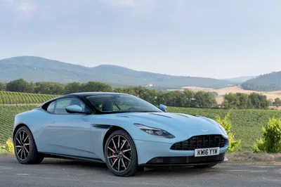 Vivid Sleek Wallpaper Abstract Wallpaper 4K 4096x2730 A, Sleek, Aston, Martin, Db11, Grand, Tourer, Parked, Scenic, Road, Rolling, Hills, White, Ultrawide, 4k