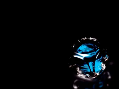 Moody Abstract Wallpaper Black/Dark Wallpaper 4K 1920x1440 Hd, Pc, Desktop, Wallpaper, Featuring, An, Abstract, Glowing, Blue, Sphere, Against, Black, Yellow, Green, Landscape, Full HD