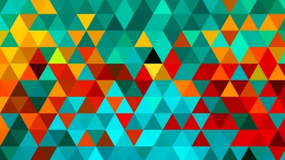 Abstract Low Poly Triangle Mosaic Abstract Wallpaper 4K 1920x1080 Hd, Pc, Desktop, Wallpaper, Abstract, Low-poly, Triangle, Mosaic, Teal, Turquoise, Orange, Red, Green, Ultrawide, Full HD
