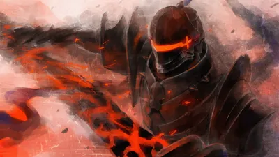 Fierce Fantasy Warrior Dark Armor Fantasy Wallpaper 4K 1920x1080 A, Fierce, Fantasy, Warrior, In, Dark, Armor, Wielding, Fiery, Weapon, Set, Against, White, Ultrawide, Full HD