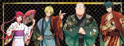 Anime Sakamoto Days Two Kimono Abstract Wallpaper 4K 3332x1246 Anime, Sakamoto, Days, Hd, Pc, Desktop, Wallpaper/background:, Showing, Two, Kimono-clad, Characters, Blond, White, Ultrawide, QHD
