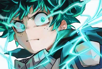 Izuku Midoriya Hero Academia Abstract Wallpaper 4K 4094x2768 Izuku, Midoriya, From, My, Hero, Academia, Charges, With, Energy, Featuring, Vibrant, Colors, White, Landscape, 4k