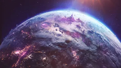 Artistic Depiction Vibrant Space Wallpaper 4K 1920x1080 Hd, Desktop, Wallpaper, Featuring, An, Artistic, Depiction, Of, Vibrant, Planet, Glowing, Atmosphere, White, Ultrawide, Full HD