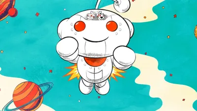 Reddit Mascot Space Space Wallpaper 4K 2000x1125 Hd, Desktop, Wallpaper, Of, Reddit's, Mascot, In, Space, Reddit, 039, Colorful, Planets, White, Yellow, Ultrawide, Full HD