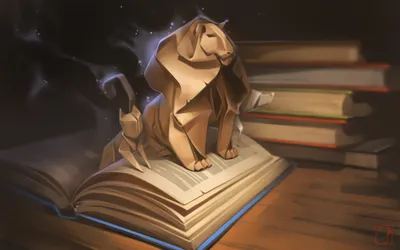 Crisp Fantasy Wallpaper Animals Wallpaper 4K 1920x1200 Hd, Desktop, Wallpaper, Featuring, A, Fantasy, Scene, With, Origami, Lion, Cat, Standing, Brown, Gray, Ultrawide, Full HD