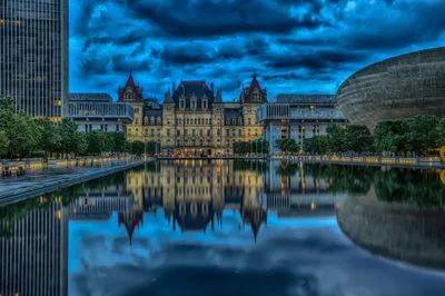 Sleek Vibrant Wallpaper World Wallpaper 4K 2048x1365 A, Vibrant, Hd, Cityscape, Wallpaper, Featuring, Historic, And, Modern, Buildings, Reflected, Vividly, Yellow, Brown, Red, Ultrawide, Full HD