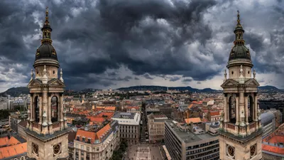 Dark Dark Wallpaper Black/Dark Wallpaper 4K 5120x2880 Dark, Clouds, Over, Budapest, Gray, Ultrawide, 4k